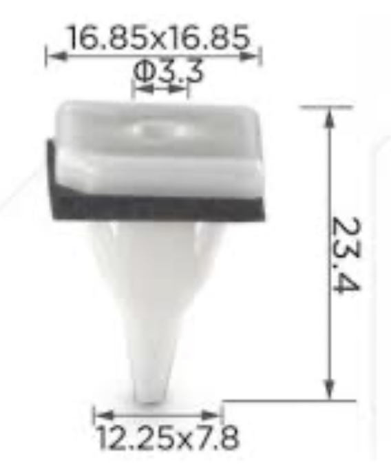 Клипса пластиковая для Mitsubishi ОЕМ: MB361578, MR280579 . (молдинги).