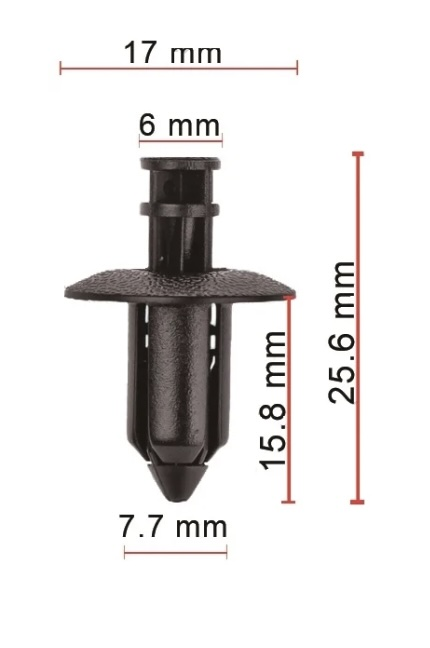 Клипса пластиковая для Honda, Hyundai, Kia, Mitsubishi, Toyota ОЕМ: 91505SL0003 . (0).